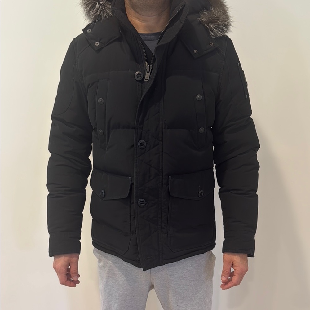 Men's Moose Knuckles Post Dufferin Fox Fur-Trimmed Jacket - Picture 2 of 9